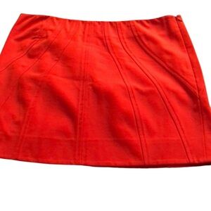 DVF Diane Von Furstenberg size 14 orange mini skirt , lined